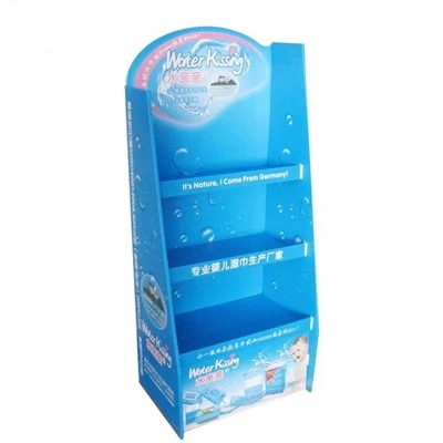 PDQ Blue Paper Pop Stand în supermarket